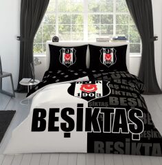 Taç Lisanslı Ranforce Çift Kişilik Nevresim Takımı Beşiktaş