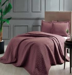 Taç Glory Çift Kişilik Çantalı Yatak Örtüsü Bordo