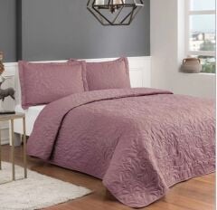 Taç Gala Tek Kişilik Yatak Örtüsü Takımı Pembe