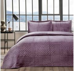 Taç Tek Kişilik Yatak Örtüsü Takımı Alvin Mürdüm