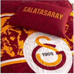 Taç Lisanslı Galatasaray Şanslı Aslan Yatak Örtüsü Tek Kişilik