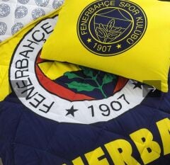TAÇ FENERBAHÇE LİSANSLI RANFORCE UYKU SETİ/YORGAN SETİ VAKUMLU SİLİKON YASTIK HEDİYELİDİR