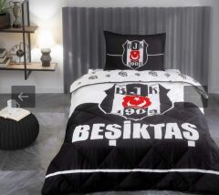 Taç Beşiktaş Lisanslı Ranforce Uyku Seti/Yorgan Seti Vakumlu Silikon Yastık Hediyelidir