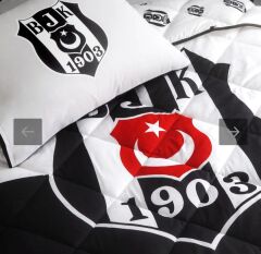 Taç Beşiktaş Lisanslı Ranforce Uyku Seti/Yorgan Seti Vakumlu Silikon Yastık Hediyelidir