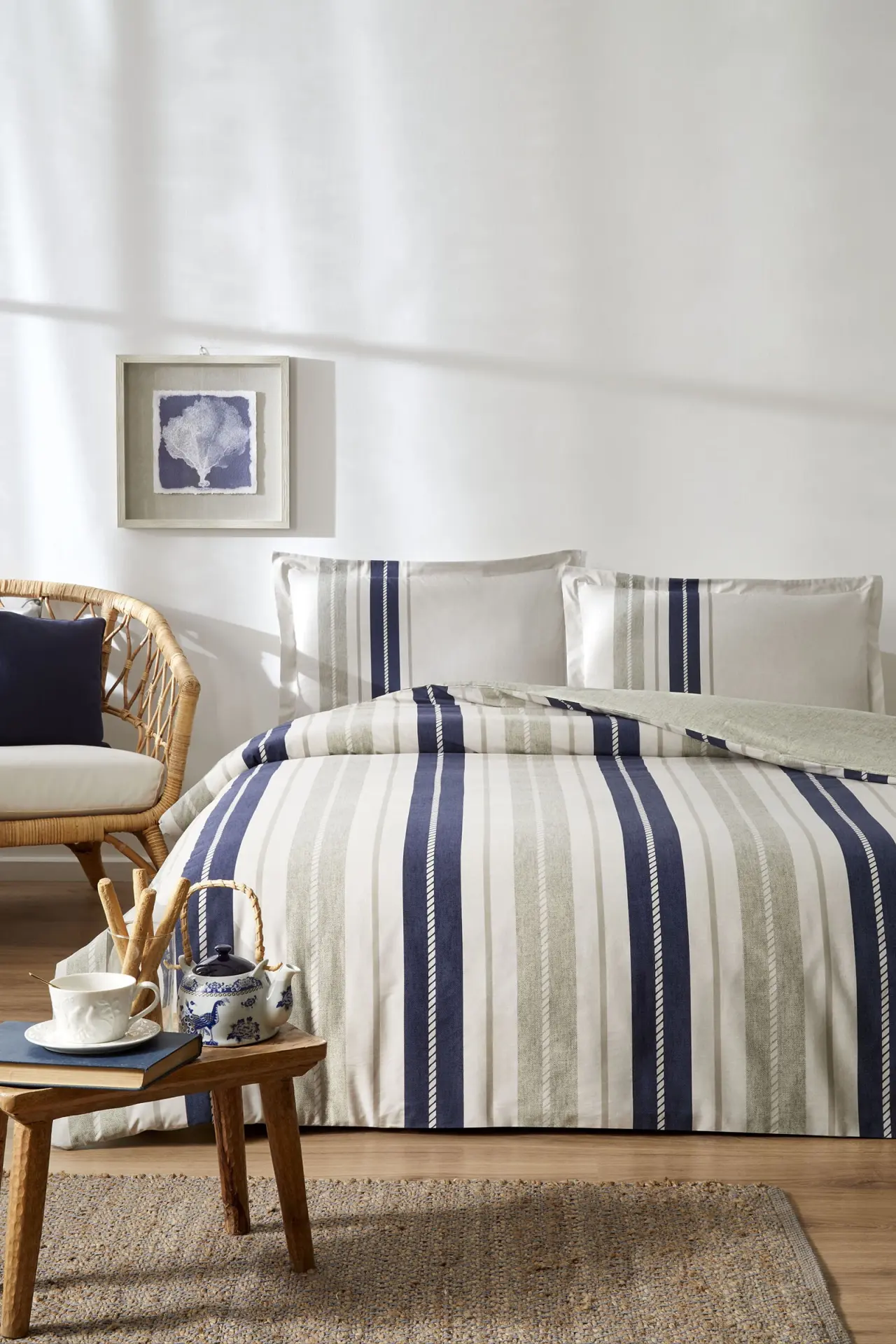 Özdilek Ranforce Tek Kişilik Nevresim Takımı Marine Line