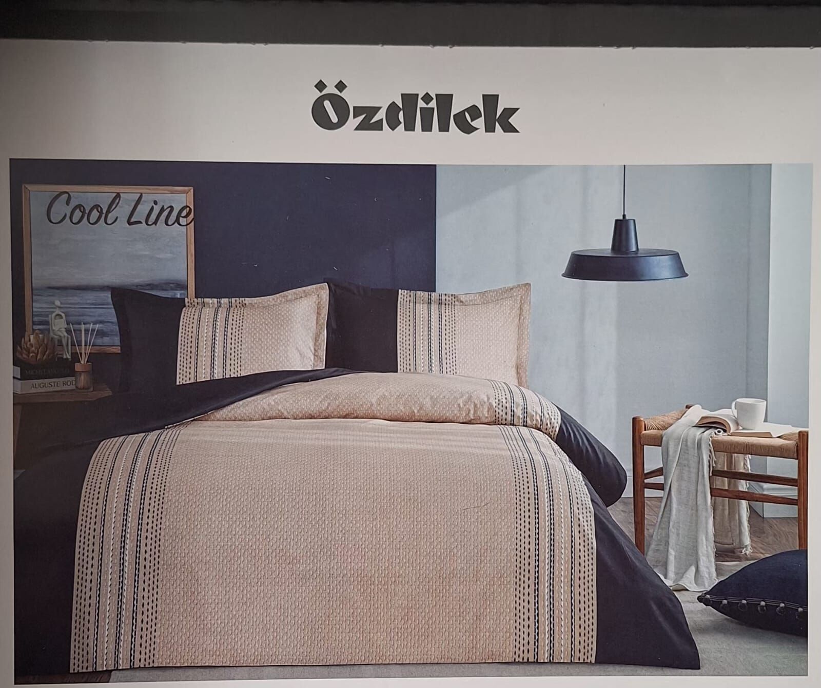 Özdilek Çift Kişilik Nevresim Takımı Cool Line Lacivert-Bej