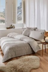 Özdilek Clivia Çift Kişilik Nakışlı Saten Nevresim Takımı