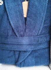 Özdilek Colourist Lacivert Şal Yaka Bornoz Xl Beden %100 Pamuk