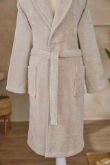 Özdilek Colourist Bej Renk Şal Yaka Bornoz Beden S/M %100 Pamuk