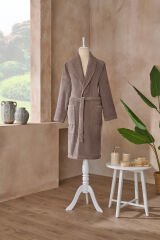 Özdilek Colourist Toprak Rengi Şal Yaka Bornoz L Beden %100 Pamuk