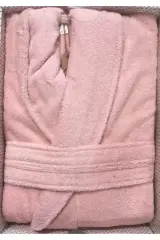 Özdilek Colourist Açık Mercan Rengi Renk Şal Yaka Bornoz S/M Beden %100 Pamuk