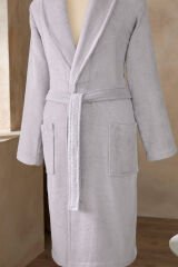 Özdilek Colourist Gri Rengi Renk Şal Yaka Bornoz XL Beden