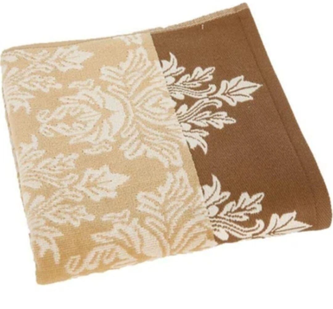 Ayda Kadife Havlu 2'li 50*90 Cm El-Yüz Havlusu Kahverengi