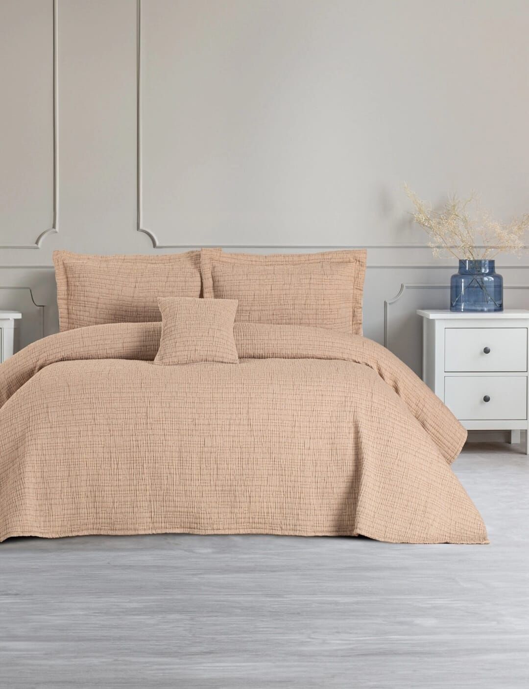 Özdilek Essence Bej Çift Kişilik Yatak Örtüsü Takımı