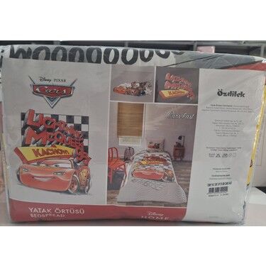 Özdilek Lisanslı Disney Çocuk Yatak Örtüsü Set Gri Cars Fast