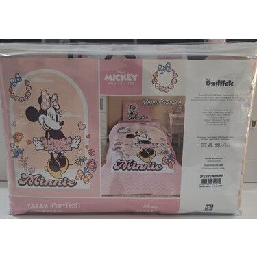 Özdilek Lisanslı Disney Çocuk Yatak Örtüsü Set Minnie Garden
