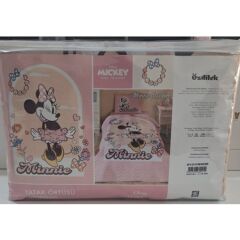 Özdilek Lisanslı Disney Çocuk Yatak Örtüsü Set Minnie Garden
