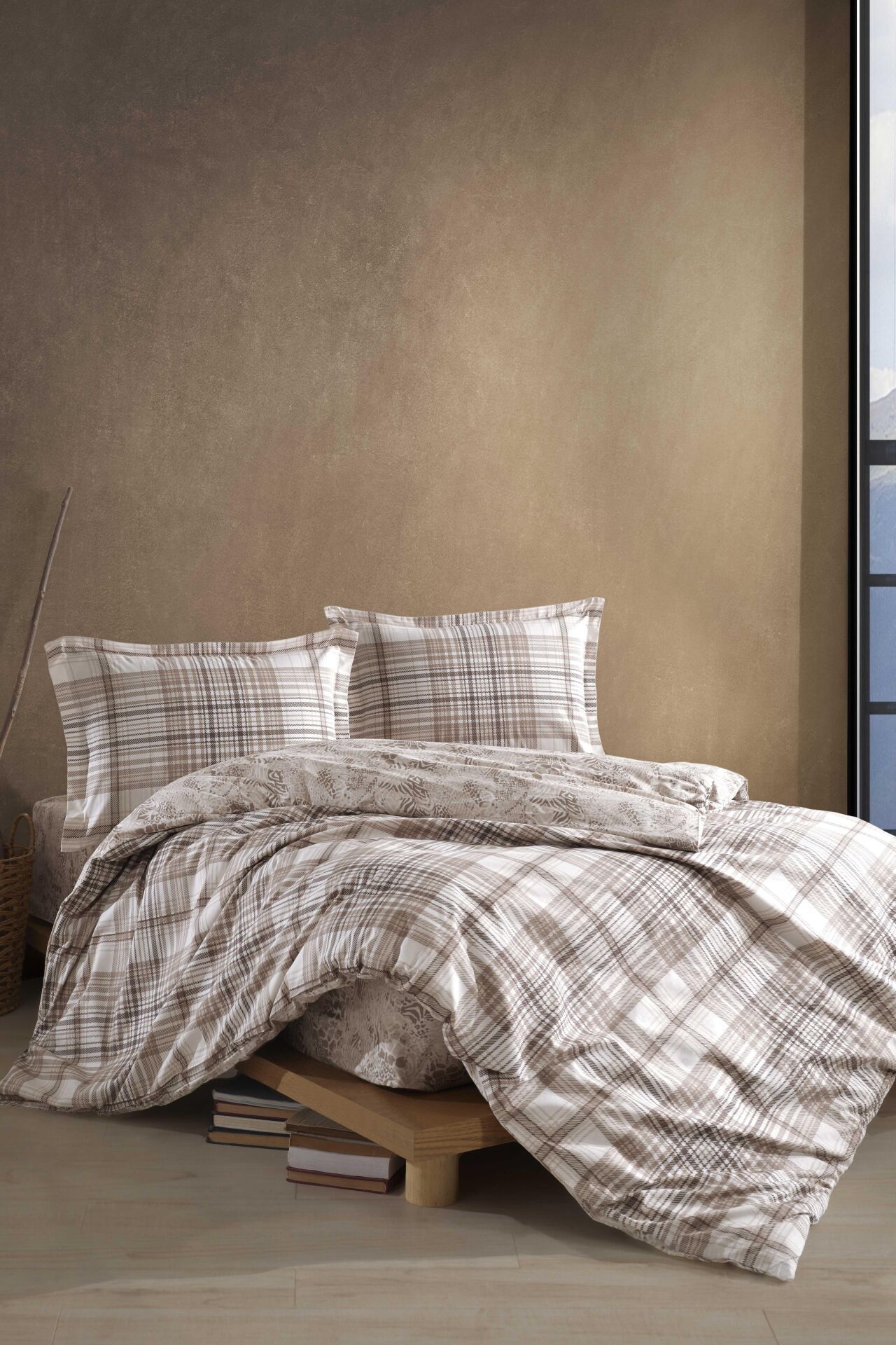 Clasy Ranforce Tek Kişilik Nevresim Takımı Ravel V1 Bej