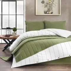 Altınbaşak Freda Çeyiz Seti Yatak Örtülü Nevresim Takımı Yşl