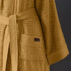 Altınbaşak Lisse Bambu Aile Bornoz Seti Hardal/Lacivert - Moonlight/Amber (6 Parça) + Vücut Spreyi Hediyeli