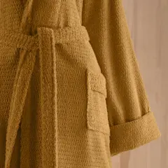 Altınbaşak Verto Aile Bornoz Seti Hardal/Bej (6 Parça)