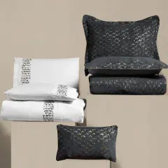 Altınbaşak Castra Çift Kişilik Nakışlı Çeyiz Seti Antrasit (8 Parça)