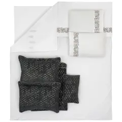 Altınbaşak Castra Çift Kişilik Nakışlı Çeyiz Seti Antrasit (8 Parça)