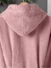 Altınbaşak Dolce Kapüşonlu Tekli Bornoz Pudra L/XL