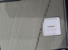 Altınbaşak Gofreli Fitilli Saten Çk Nt Emboss Verde