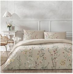 Taç Ranforce Çift Kişilik Nevresim Takımı Lunel Bej