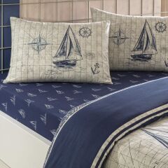 Taç Ranforce Çift Kişilik Nevresim Takımı Muna Lacivert