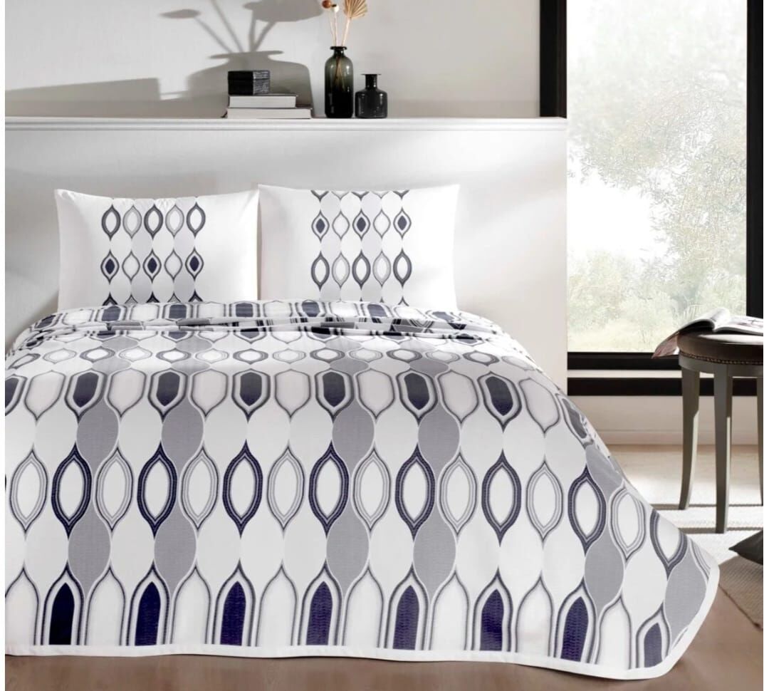 Taç Tek Kişilik Pike Takımı Falcon Gri