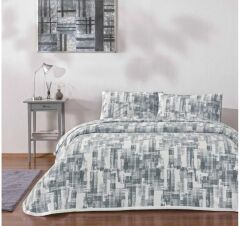 Taç Tek Kişilik Pike Takımı Jamie Gri