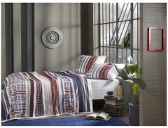 Taç Tek Kişilik Pike Takımı Theo Bordo