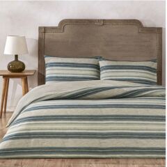 Taç Ranforce Çift Kişilik Nevresim Takımı Nores Mavi