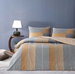 Taç Ranforce Tek Kişilik Nevresim Takımı Miles Turuncu