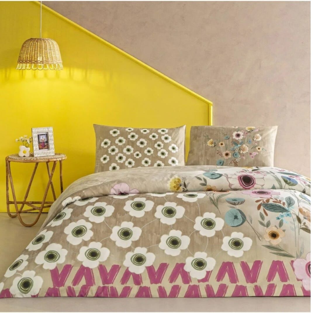 Taç Ranforce Çift Kişilik Nevresim Takımı Blyss Bej