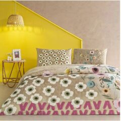 Taç Ranforce Çift Kişilik Nevresim Takımı Blyss Bej