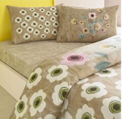 Taç Ranforce Çift Kişilik Nevresim Takımı Blyss Bej