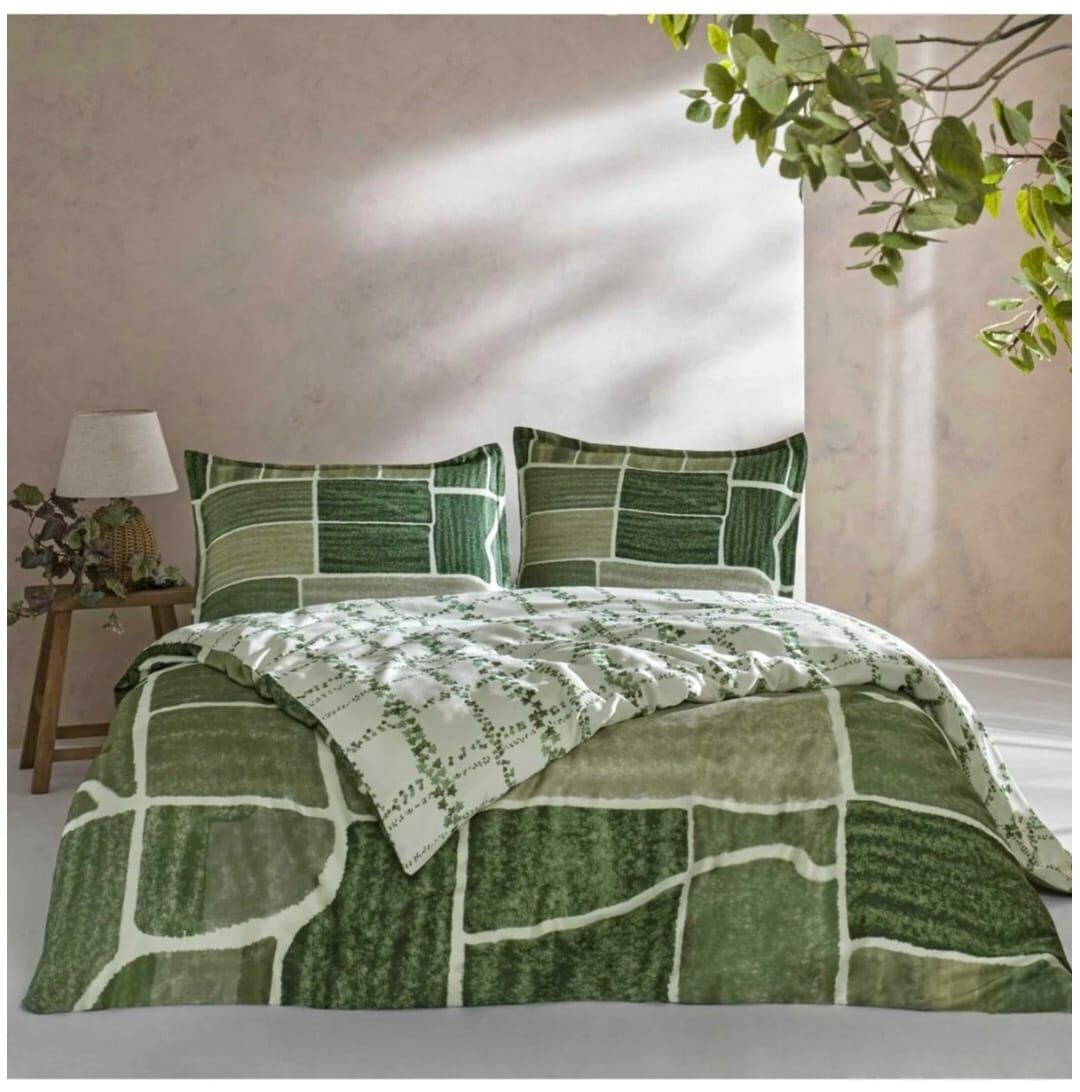 Taç Reborn Bambu Çift Kişilik Nevresim Takımı Lumea Yeşil