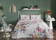 Taç Ranforce Tek Kişilik Pike Takımı Blanche Lila