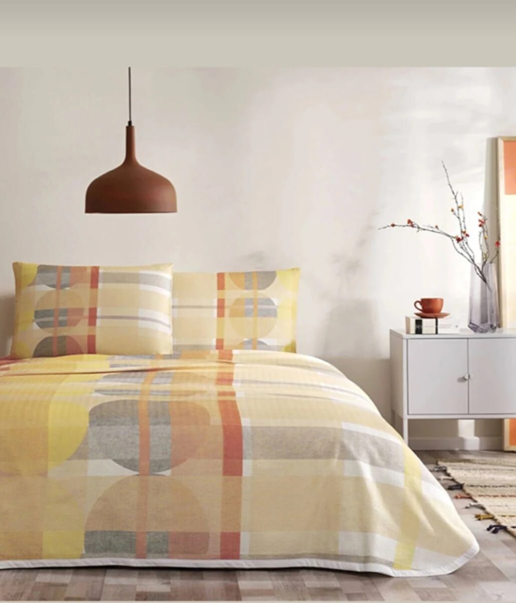 Taç Tek Kişilik Pike Takımı Vega Turuncu