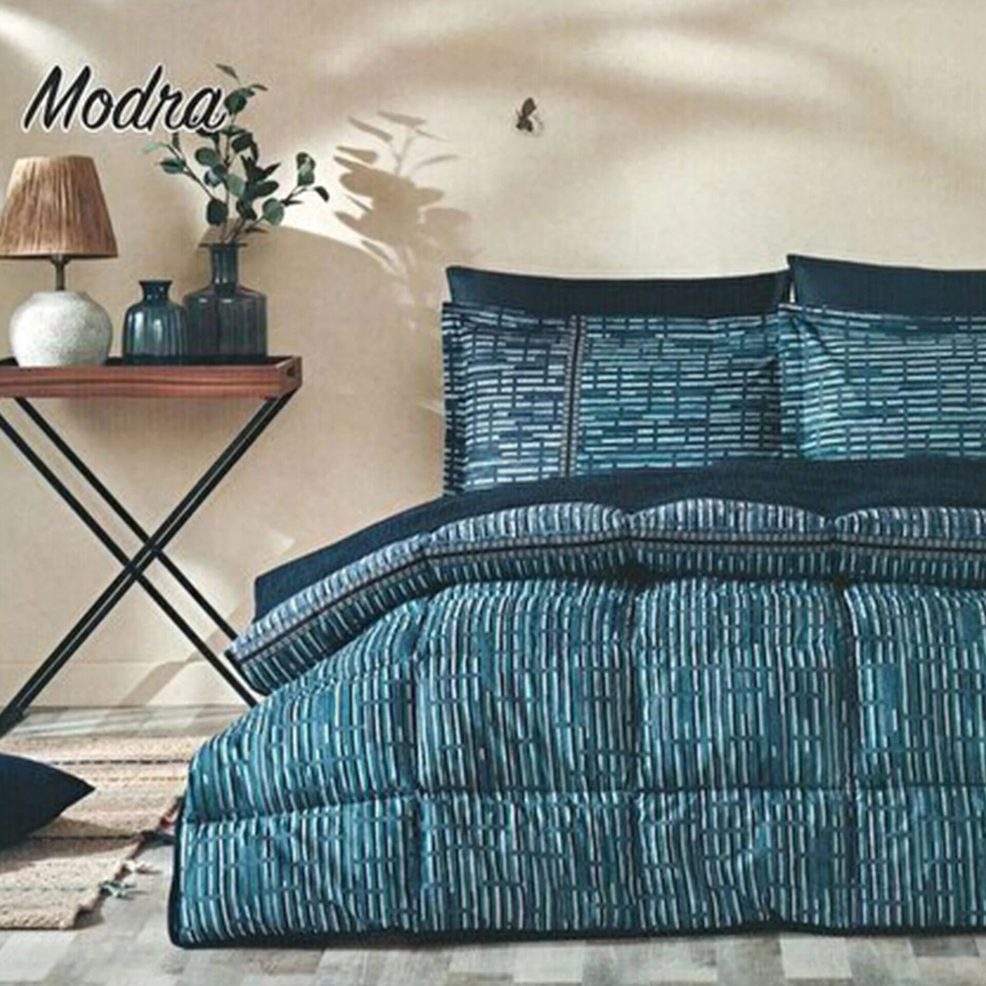 Özdilek Ranforce Çift Kişilik Uyku Seti Modra Mavi