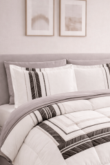 Özdilek Ranforce Çift Kişilik Uyku Seti Blend Krem