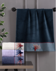 Altınbaşak Eva Bambu Nakışlı El Havlusu 4'lü -  50*90cm