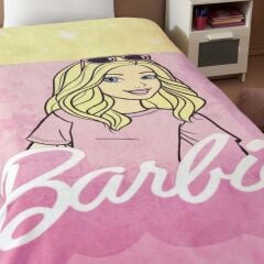 Taç Lisanslı Barbie Malibu Tek Kişilik Battaniye