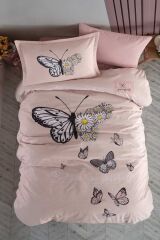 Clasy Ranforce Genç/Çocuk Nevresim Takımı DaisyLove V2 Somon