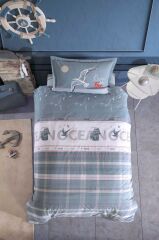 Clasy Ranforce Tek Kişilik Genç/Çocuk Nevresim Takımı Ocean