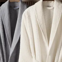 Altınbaşak Lisse Bambu Aile Bornoz Seti (6 Parça) Gri-Krem