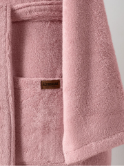 Altınbaşak Dolce Kapüşonlu Tekli Bornoz Blush/Pudra M/L Beden